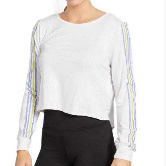 NWT Splendid Cropped Stripe Deconstructed Pullover - Picture 4 of 5